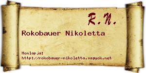 Rokobauer Nikoletta névjegykártya