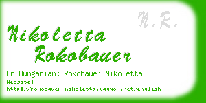 nikoletta rokobauer business card